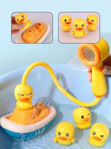 1 Set Kids Bath Spraying Shower Head Toys, Pirate Duck & Yellow Duck Water Play Toys, Parent-Child Interactive, Outdoor Pool Water Game Toys - Pirate Duck - View 5