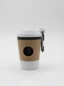 Pet Trash Bag Dispenser, Cat Dog Portable Poop Bag Holder, Creative Coffee Cup Waste Bag Dispenser For Dogs Cats, Outdoor Dog Walking Pickup Device With Rotatable Detachable Design, Equipped With Sturdy Metal Clip, Fun Pet Cleaning Accessory Featuring Humorous Slogans, Multi-Purpose Cat & Dog Hanger, Perfect Holiday/Birthday Gift