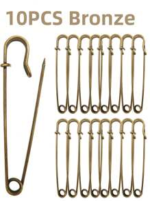 5-30 件大号服装安全别针 耐用绗缝毯别针 金银装饰别针 适用于帆布羊毛服装工艺品 DIY 珠宝工艺品 - 彩色 - 查看 21