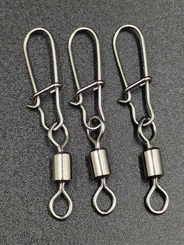 50pcs American Reinforced Snap Swivels 2#4#6#8#10#12#14# Fishing Lure Strong Snap Hooks Connectors Fishing Accessories Tools