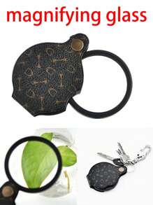 1 Stück tragbare Handlupe, faltbare Taschenlupe, Schmuck Lupe, Schmuckbetrachtung faltbare Lupe, Handglas-Linse, Taschenjuwelier Lupe, Lupe, Lupe Durchmesser, tragbare faltbare Handlupe, Leder Lesebrille, Schmuckbetrachtungs-Lupe