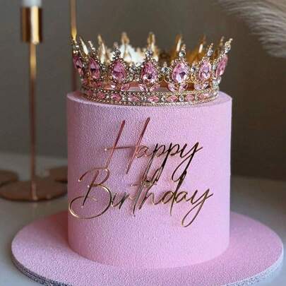 1 pieza Hermoso adorno de corona de cristal grande para decorar pasteles, apto para decoración de pasteles de fiesta de cumpleaños, Navidad, insertar en la parte superior del pastel, suministros de repostería, artículos esenciales de cocina, decoración de repostería, suministros de repostería, decoraciones para pasteles, tocado de corona nupcial, regalo festivo, decoración, adorno navideño, decoración de alimentos para bodas, set de decoración de repostería para fiesta de regreso a clases, regalo para invitados de boda