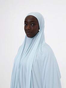 1pc Women's Simple Classic Solid Color Long Shawl Scarf, Elegant Casual Fringe Scarf, Premium Knit Fabric Viscose Jersey Hijabs Scarf, Turban Style Headscarf Suitable For Daily Life, Outings And Gatherings For Dress