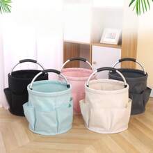 New Portable Multi-Functional Storage Basket, Picnic Basket, Outdoor Beach Basket, Handheld Foldable Storage Toiletry Wash Basket, Household Shopping Basket - Multicolor - View 3