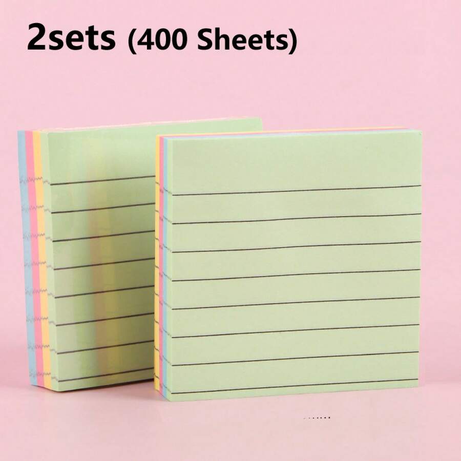 A Set Of 400 Colorful Self-Adhesive Sticky Notes, Reusable, Suitable For Diaries, Planners, Office, Home, And School Supplies, Cute Stationery Organization Bookmarks And Labels, Perfect For Reading.