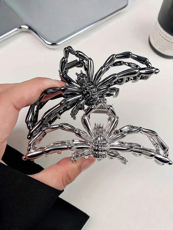 1 pieza Pinza de garra de araña de metal, pinza de pelo grande, pinza de cola de caballo de moda, pinza de pelo para fiesta de Halloween, pinza decorativa para el cabello, accesorios para el cabello, pinza de pelo para mujeres, pinzas de pelo elegantes