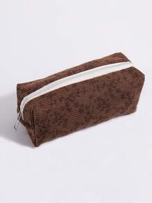 1 Stück Blumen Cord Stifttasche, verschiedene Blumenmuster, geeignet zum Aufbewahren von Schreibwaren, Büroorganisation und Dekoration, Campus Mode Schulmaterial, Geschenk für Freunde - Verschiedenfarbig - Übersicht 10