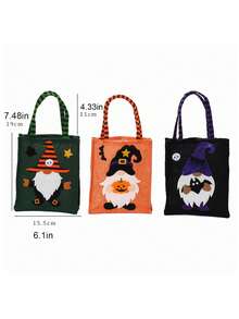 1 buc/3 buc Decorațiuni de Halloween pentru păpuși cu desene animate, geantă de in cu oameni din pădure, geantă de bomboane pentru păpuși fără chip, en-gros pentru evenimente de sărbători, consumabile pentru petreceri