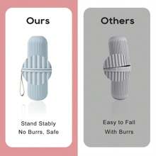 1 件便携式旅行漱口杯、牙刷和牙膏收纳盒、旅行露营牙刷杯、旅行洗面奶套装、旅行必需品、海滩和假日返校旅行收纳盒 - 彩色 - 查看 4