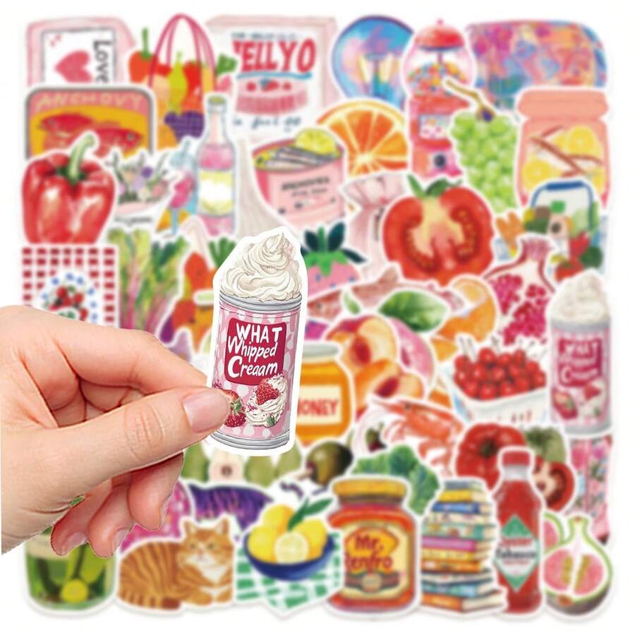 50Pcs Cartoon Stickers Pink Mediterranean Style Art Stickers Stickers Car Stickers Car Decorations Pink Stickers Aestheti Stickers Cars Toys Car Decor Vinyl Waterproof Stickers Stickers For Water Bottle, Hydroflask, Guitar, Luggage, Phone, Case, Laptop, Skateboard, Gift