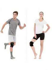 Neoprene Solid Color Open Knee Pad 1Pc - One Size, Unisex Compression Support For Fitness Protection - Multicolor - View 6