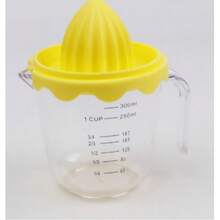 Exprimidor de cítricos naranja, exprimidor manual de limón con filtro y recipiente de color aleatorio