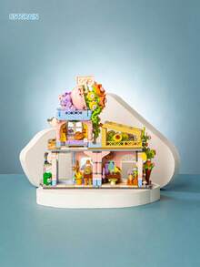 LOZ 大型橘猫积木套装，鲷鱼烧店积木模型，积木房子，花店积木玩具，街景积木系列，最佳节日礼物，客厅装饰，生日/圣诞礼物 - 彩色 - 查看 9
