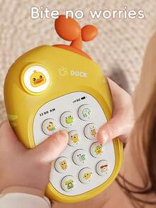 1 st. mini söt telefonleksak för bebisar, sensorisk inlärningsleksak för spädbarn pojkar och flickor, flera ljud- och ljuseffekter, tandsprickningsleksak, babypresent - Multifärgad - Visa 2