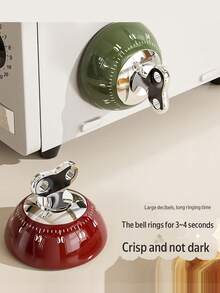 磁性厨房定时器数字定时器手动倒计时闹钟机械烹饪定时器烹饪淋浴学习秒表 - 彩色 - 查看 1