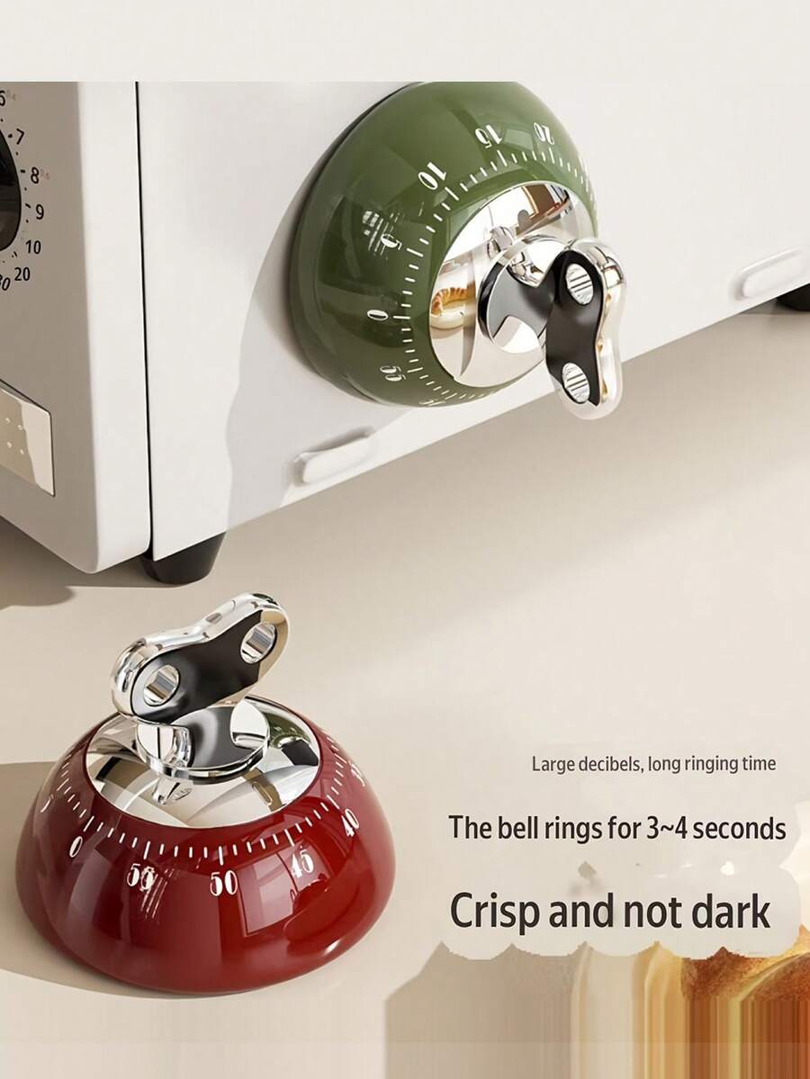 磁性厨房定时器数字定时器手动倒计时闹钟机械烹饪定时器烹饪淋浴学习秒表 - 彩色 - 查看 1