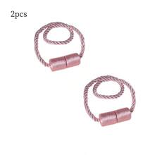 Creative No-Drill Iron Window Tie Bands, High Magnetic Force Magnetic Woven Simple Magnetic Suction Cylindrical & Conical Curtain Tie Backs