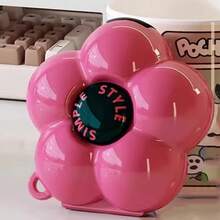 Creative Flower Portable Sealed Multi-Function Pill Box With Divider, Plastic Dopamine Organizer Box, Portable Sealed Multi-Function Pill Box, Dopamine Flower Pill Mini Storage Box