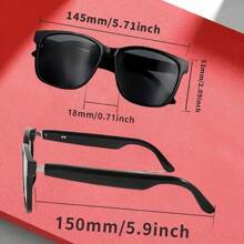 SENBONO AI Translation Smart Glasses With 100+ Languages, Wireless Calls, Music Control, Voice Assistant, Rechargeable, Black Frame, Ideal For Travel & Office Use, Realtime Language Converter | Sleek Eyewear Design | Highquality Audio - Black - View 7