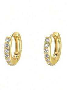 6 أزواج من أقراط الحلق النحاسية البسيطة والزركونيا المكعبة للنساء، أقراط مجوهرات مناسبة للاستخدام اليومي والحفلات والشاطئ، بطراز بسيط