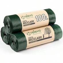 Relevo 100%  Bin Liners, Heavy Duty 30 L, 45 Bin Bags With Drawstrings - G - 30 L - View 10