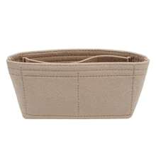 时尚毛毡收纳内胆，适用于迷你手提包/托特包 - 时尚手提包内衬，多口袋设计，轻便易携，拉链隔层收纳内胆，是旅行和日常使用的理想之选，便携式防锈收纳袋 - 彩色 - 查看 8