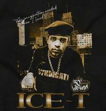 Vintage Hip Hop Rapper Ice T Quote Graphic T Shirt Men Or Women - 黑色 - 查看 10