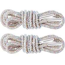 1 对水晶莱茵石鞋带，圆形闪光运动鞋鞋带，闪亮钻石鞋带，长度 120 厘米（约 47.24 英寸） - 彩色 - 查看 17
