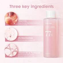 Peach 77 Niacin Brightening Essence Toner,For Face, Niacinamide, Panthenol, Ceramides,Hydrate Even Toning Minimize Pores Exfoliation For Dull Skin Facial Toner For Glass Skin, Korean Skin Care 250ml