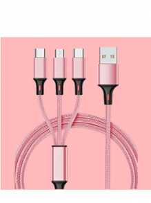 Cable de carga USB trenzado de nailon 3 en 1, conector universal de carga rápida USB a Lightning/Tipo-C/Micro USB, redondo mate 36V macho a macho, salida de 10-20W para iPhone y talla grande. Cable de datos y carga múltiple USB de carga rápida 3 en 1 colorido, cable de carga Tipo C Micro, cable de datos de carga súper rápida, adecuado para iPhone, teléfonos Tipo-C, teléfonos Android.