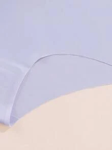 Aofeiqike 4件組高腰大尺碼冰絲內褲，無縫高衩內褲，親膚糖果色隱形內褲 - 彩色 - 查看 4