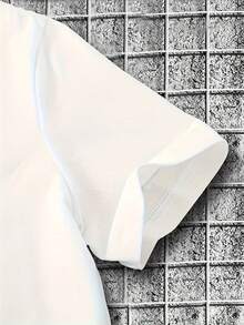 Camiseta de Estilo Graffiti Motivacional para Niños "Construido Diferente" - Naranja Vibrante con Letras Azules/Moradas, Camiseta de Verano de Manga Corta con Cuello Redondo Casual para Adolescentes, Gimnasio y Atuendo Casual, Lavable a Máquina, Declaración de Moda Juvenil, Estampado de Graffiti, Ajuste Regular, Tela Cómoda y Transpirable para Ropa Casual de Niños, Ideal para Atuendos de Verano, Diseño Audaz con Letras de Graffiti - Blanco - Ver 4