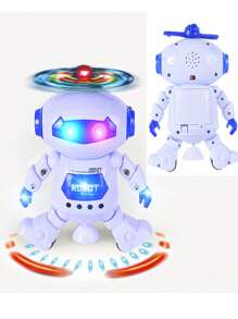 Chodzące zabawki-roboty dla dzieci - 360° obracający się, tańczący robot z migającymi światłami LED i muzyką, inteligentny interaktywny elektroniczny robot dla dzieci, chodząca zabawka dla małych chłopców i dziewczynek