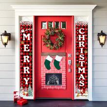 1 Paar/2 Stücke Fröhliche Weihnachten Banner, Weihnachts-Türdekoration Spruchband, Ziehfahne, Hängefahne, Weihnachts-Veranda Schild, Weihnachts-Türhänger, Outdoor Dekoration, Heimdekoration, Weihnachts-Party Türdekoration, Türdekoration, für Feiertags-Party, Weihnachtsparty, Weihnachts-Themen Dekoration, Party Geschenke, Weihnachts-Party Dekoration, Neujahrs Dekoration, Weihnachtsdekorationen, Geschenk für Familie und Freunde