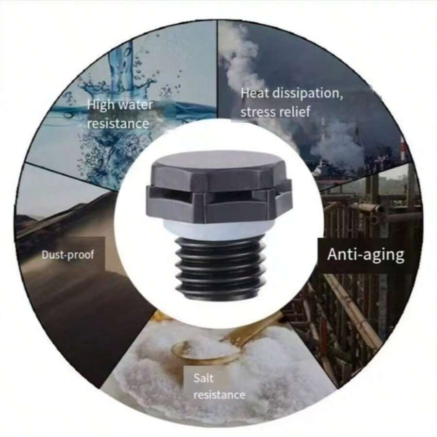 50PCS Pack Car Spotlight Outdoor Lighting LED Light Heat Dissipation Waterproof Breathable Valve Accessory Model M12*1.5 Outdoor Lighting Heat Dissipation Breather Various Outdoor Light Heat Dissipation Exhaust Valve Thread Diameter 1.2cm Bi-Directional Air Intake And Outlet Heat Sink