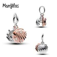 Manyilus Manyilus 1 Stück Sterling Silber Strandcharms im Vintage-Stil, Sommer Charms wie Palme, Kokosnussbaum, Strandkorb, kleiner Ente, Schwimmring, Pantoffeln, Strandmuscheln, rosa Donut, Eiscreme, Erdbeere, Biene, Anhänger & Perlen, geeignet für Armbänder und Halsketten, DIY Schmuckherstellung, Geschenk für Freunde und Liebhaber