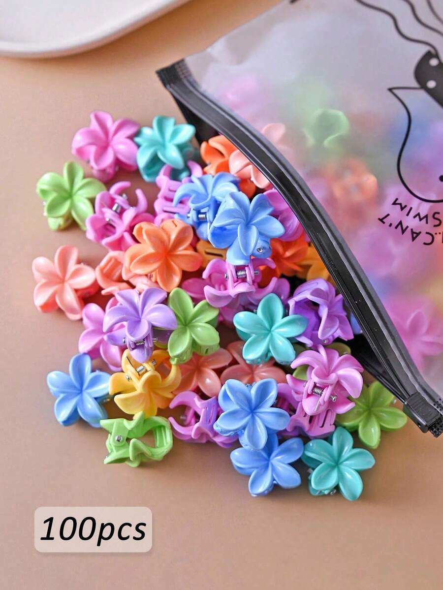 20/30/40pcs Matte Finish Flower Hair Clips, Non-Slip Daisy Hair Clips, Cute Mini Flower Hair Clips For Girls, Suitable For Fine Hair, Mixed Adorable Hair Accessories - Multicolor - View 1