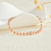 1 Stück Armband mit rosévergoldeter Silberkette und Zirkoniasteinen, ein perfektes Liebesgeschenk für Frauen - mehrfarbig - Übersicht 10