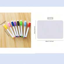 1 Pza Pizarra blanca de doble cara no magnética, pizarra blanca borrable y escribible, con bolígrafo, borrador, borde de 7 colores, tamaño A4 para dejar mensajes importantes en la oficina