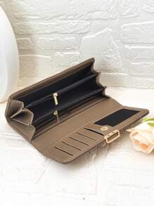 MINGYOU New Women's Long Wallet, Fashion Classic Buckle Flap Multi-Functional Large Capacity Wallet, Women's Cash Wallet, Long Wallet, Essential For Autumn