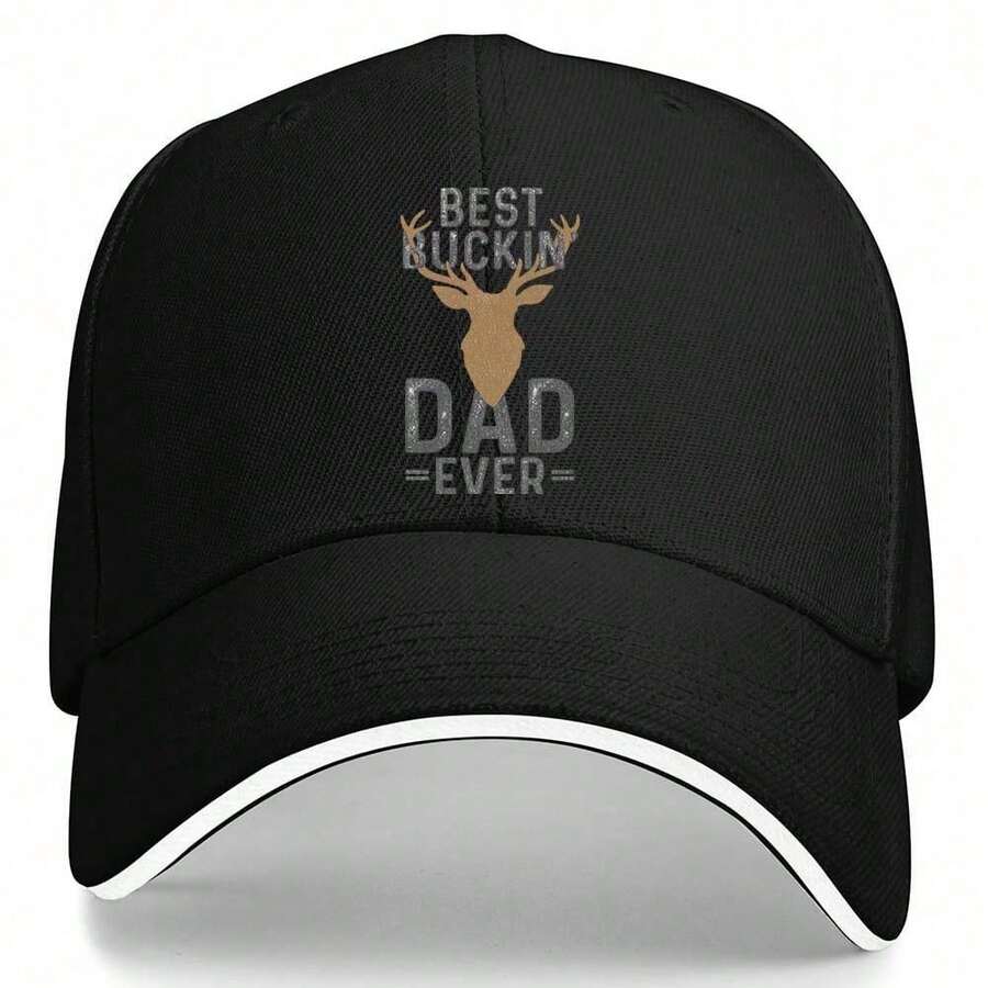 Best Buckin' Dad Ever With Glittering Deer Silhouette Hats Baseball Cap