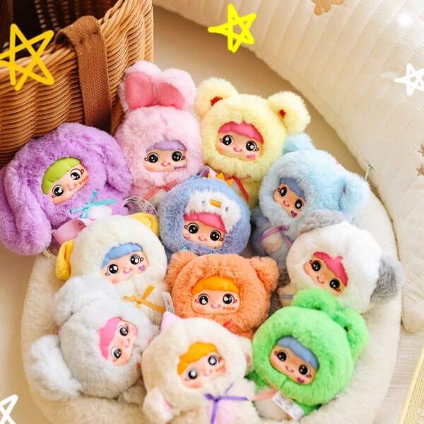 1pc Cute New Yooki Resin Bunny Blind Box Hanging Decor