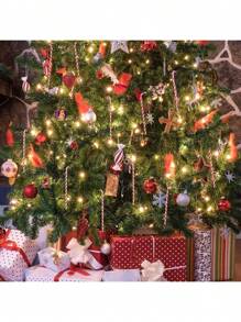 Decoraciones de bastón de caramelo navideño, 6/10/15 piezas de bastón de caramelo de plástico retorcido para colgar en el árbol de Navidad, decoraciones navideñas para el hogar, fiesta y regalo de Año Nuevo