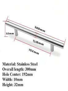 1PC Silver Cabinet Pulls Stainless Steel Kitchen Drawer Pulls Door Handles And Knobs Bathroom Bedroom Furniture Cabinet Handles - Silver - View 11