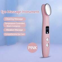 Elektrischer Gesichts-Massagegerät mit Augen-Massage, wiederaufladbar, Heißtherapie, Vibrationsmassage für Augenpflege und Gesichtsrelaxation, für den Heimgebrauch, 300mAh