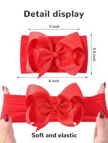 bilicaca 20pcs Baby Nylon Headbands With Bow, Ribbon Bow Elastic Hair Accessories For Newborns, Infants And Children, Random Colors - Multicolor - View 4