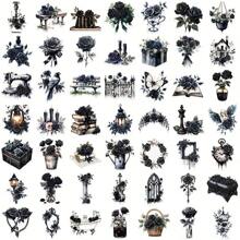 [Dark Romance] Gothic Rose Floral Stickers | 50-Pack | PVC Material | Dark Romance Themed | Scrapbooking, Journals, Phone Cases, Laptops, Travel Luggage, And Skateboard DIY Crafts