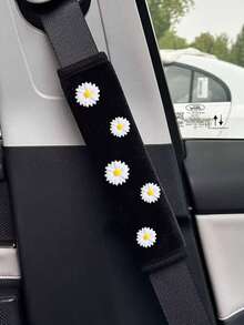 1 pièce /2 pièces Décoration florale pour ceinture de de voiture, protection pour l'épaule, housse de protection pour ceinture de anti-blocage, accessoires de voiture pour femmes - Taille Unique - Voir 17