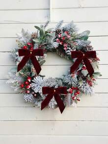 12 szt. małych aksamitnych kokardek świątecznych w kolorze czerwonego wina na choinkę, wieniec, pakowanie prezentów, rękodzieło, wesele, impreza, zawijane kokardy do torebek na słodycze, cukierków, kokardy wstążkowe, ozdoby choinkowe, ozdoba na wieniec świąteczny, wieniec na płot, kominek, dekoracja weselna, wystrój domu, 2,5 cm szer., 8,9 x 8,9 cm