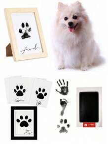 3pcs 2025 New A Non-Contact Ink Pad With A Pet Paw Print Kit, A Pet Track Ink-Free Pad For Keeping Cat/Dog Paw Print Pet Souvenirs(When You Buy An Ink Pad, You Also Get Two Free Card Paper)